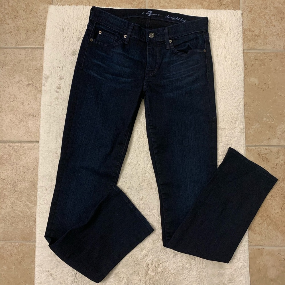 7 for all mankind straight leg jeans 29